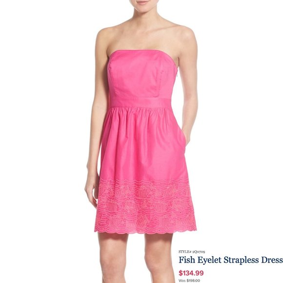 vineyard vines strapless dress